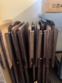 Wooden Folding TV Dinner Tray Tables
