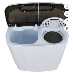 Mini Twin Tub Portable Compact Washing Machine Spin Dry Cycle 13lbs Capacity