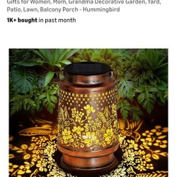 Christmas Gifts for Women, Solar Lantern Outdoor Waterproof Decorations Garden Decor, Christmas Birthday Gifts for Women, Mom, Grandma Decorative Gard
