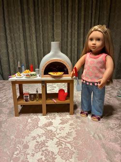 Our Generation pizza oven with OG Doll