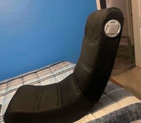 X Rocker Gaming Chair Black Foldable Audio Floor Seat Mesh