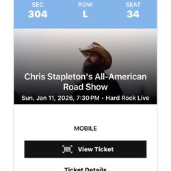 Chris Stapleton ticket