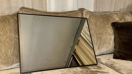 Rectangular Wall Mirror with Black Frame