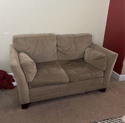 Two Seat Light Brown Couch/Chair