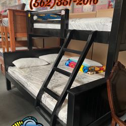 Twin XL QUEEN bunk Bed With Mattresses Colchones 