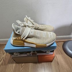 adidas Pharrell NMD HU Happy Gold Size 10