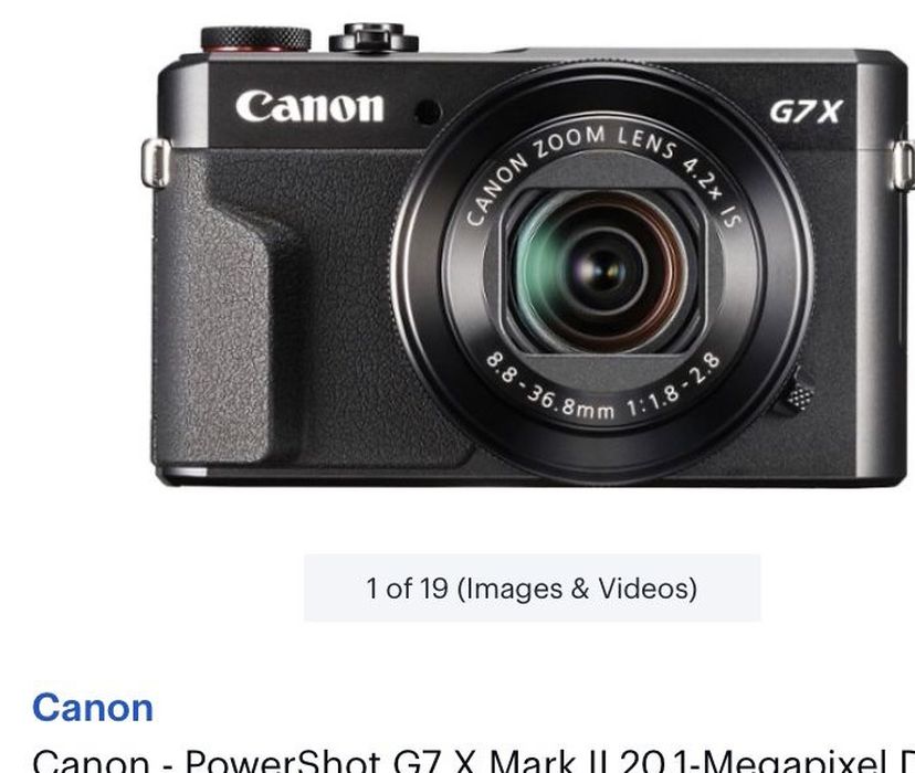 Canon powershot g7 x mark II camera