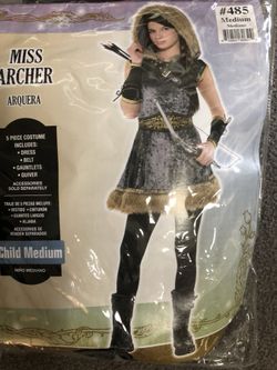Archer costume size 7-10; like new