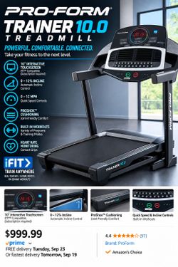 🆕️ProForm Trainer 10.0 Treadmill