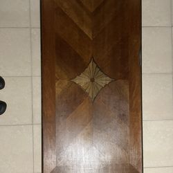 Dark Stained Solid Wood Coffee Table – Refinished