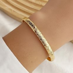 Clearance Sale - Boho Style Golden Plated Metal Bangle Bracelet