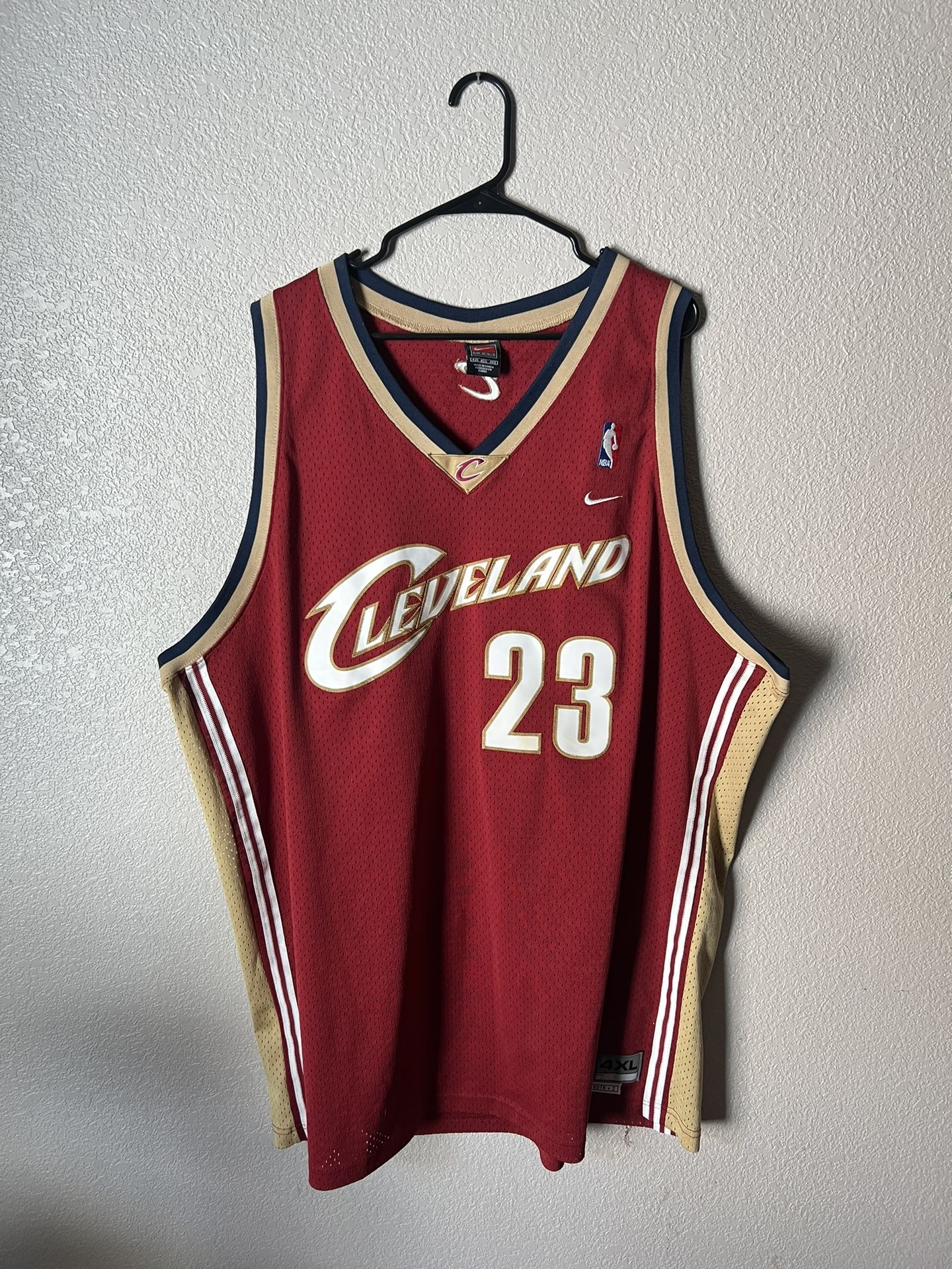 2003 Nike LeBron James CLEVELAND CAVALIERS NBA Rookie Swingman Team JERSEY 4XL + Length 2”
