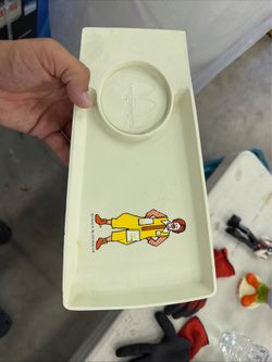 Vintage 1970s McDonald's Ronald McDonald Plastic Drive-In Lap Tray