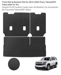 Trunk Mat & Backrest Mat for 2015-2020 Chevy Tahoe/GMC Yukon (Not for XL)