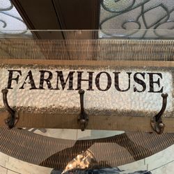 Farmhouse 3 Hook Coat Kitchen Rack