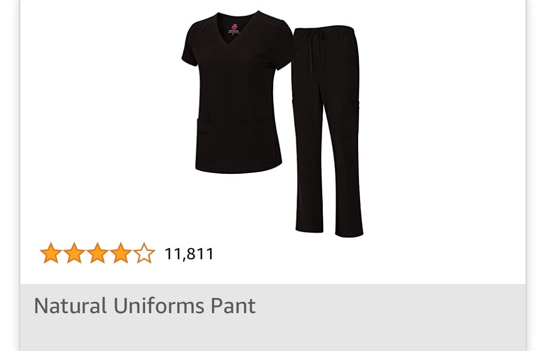 Natural Uniforms - Women’s Black Scrubs (Size M)
