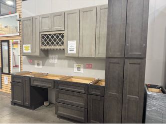 Smoked Metallic & Ash Brown Cabinets