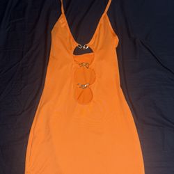 Orange Dress . Women’s Size Small