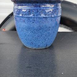 Blue Ceramic Flower Pot