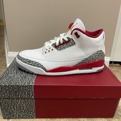 Jordan 3 Cardinal Reds Size 11
