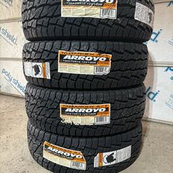 (4) - LT265/75/16 Arroyo Tamarock A/T Tires