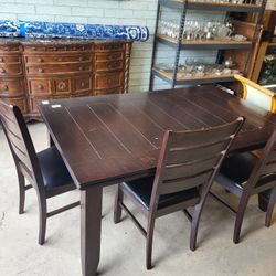 Dining Set For Family! 3 Chairs,  Bench, Table 