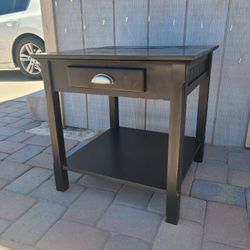 Wood End Table With Drawer 