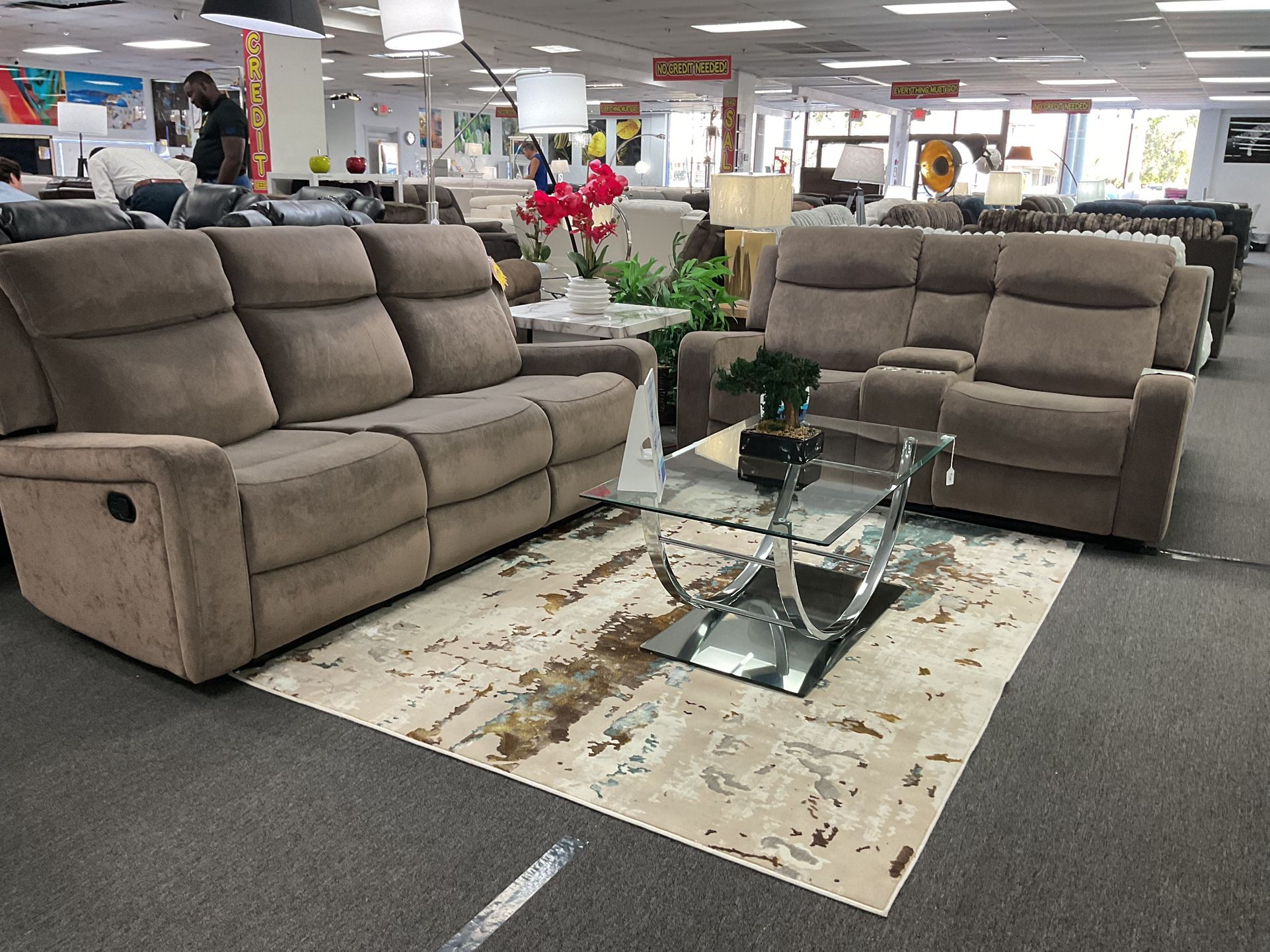 Liquidation furniture brown sofa & loveseat set BRAND NEW sale 45% OFF. In box