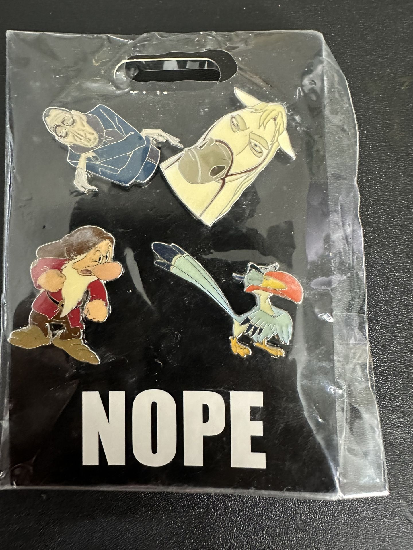 Disney Parks Dissenters Nope 4 Pin Set Grumpy Anton Ego Maximus Zazu "BRAND NEW"