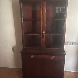 1950s Antique China Cabinet