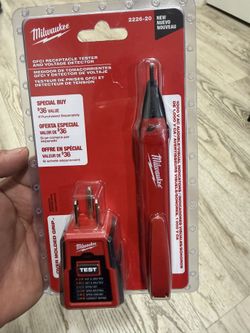 Brand new Milwaukee Non-Contact Voltage and GFCI Receptacle Premium Test Kit