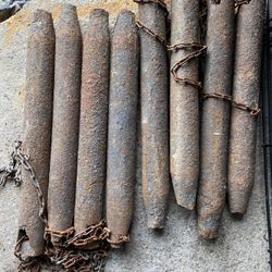 8  Window Sash Weights – Cast Iron – came out of a 100-year-old house . 