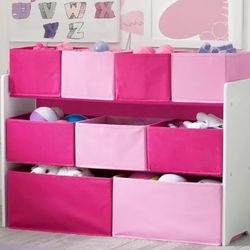 Toy Organizer Shelf With Storage Bins