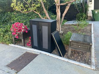Free cabinet and side tables
