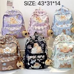 Capybara Backpack With Keychain 🤍