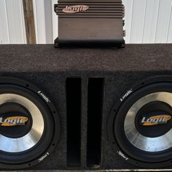 Logic Soundlab 12” Subwoofers (2) In Box With Logic Soundlab TX2000D 2000 Watts Monojack Class D Amplifier 