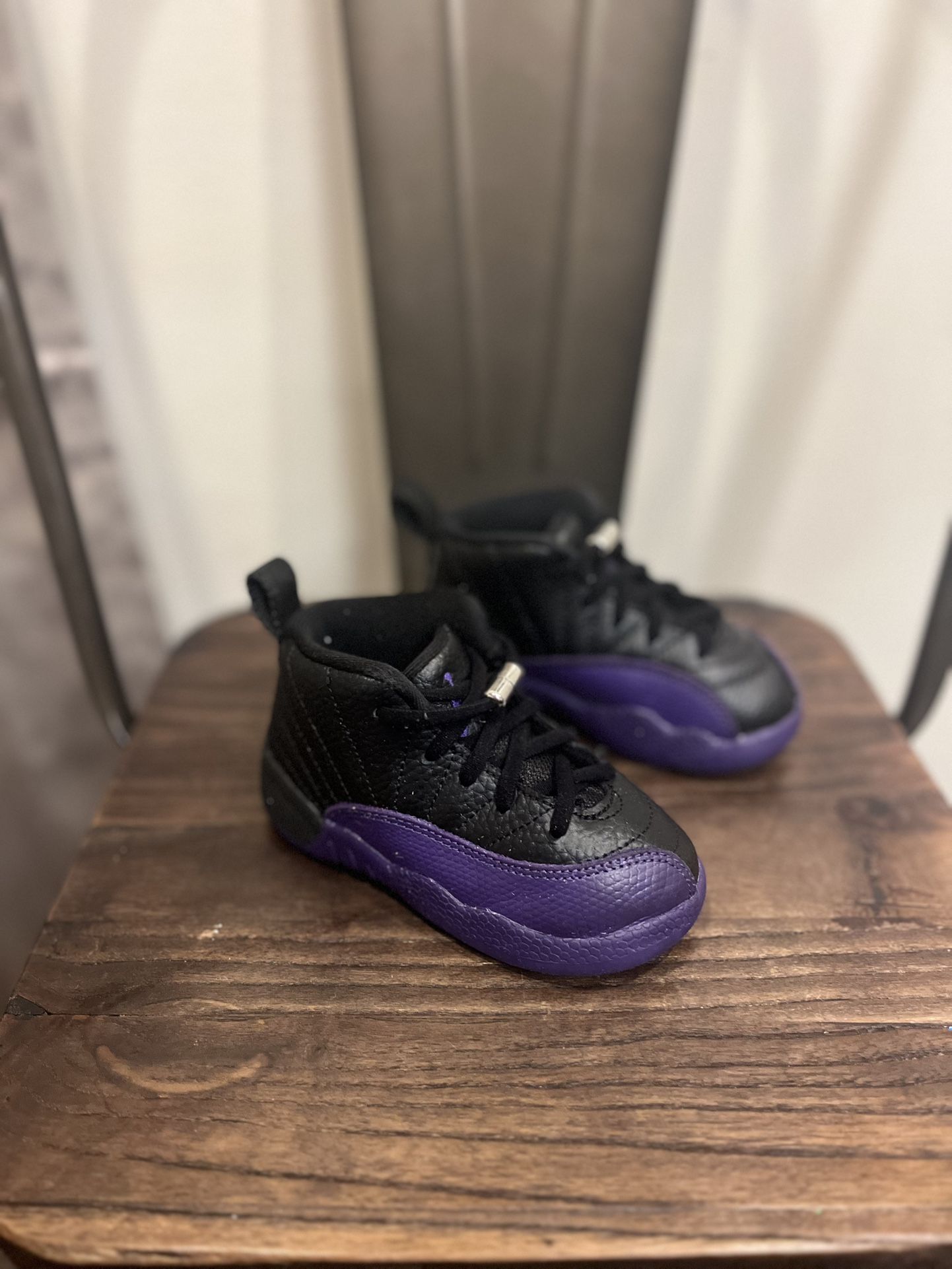 Nike Air JORDAN 12 Retro Toddler TD Field Purple Black 850000-057 Size 7c