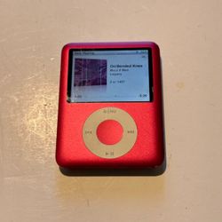 iPod Nano A1236 8GB Red Tested Battery 8-10Hr w/Charg-1457-Songs Read Info Blw!