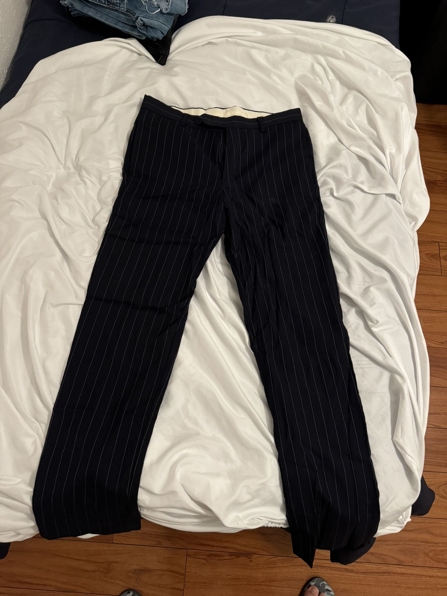 Brooks Brothers Pinstriped Slacks Navy