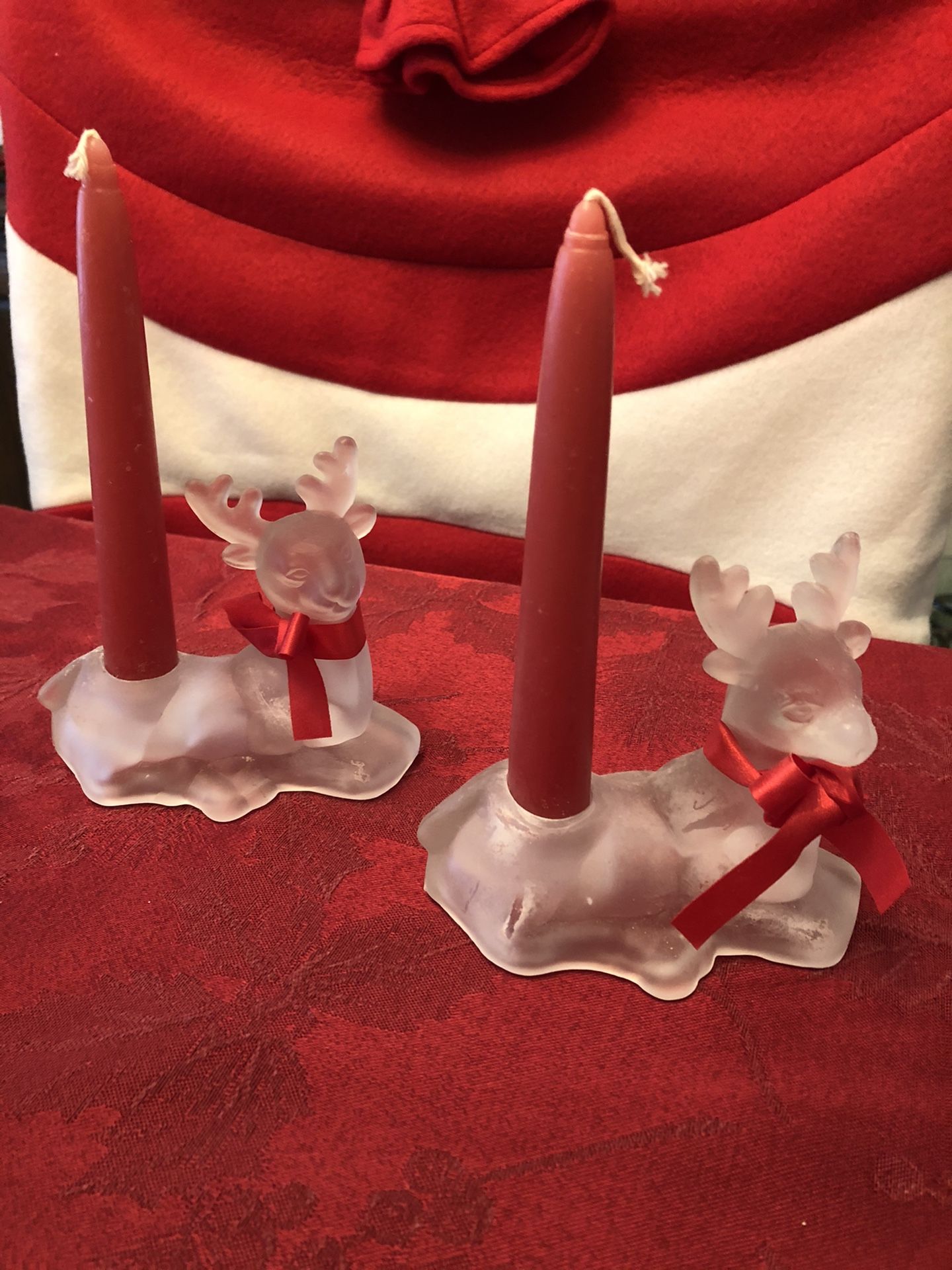 Crystal Reindeer Candle Holders