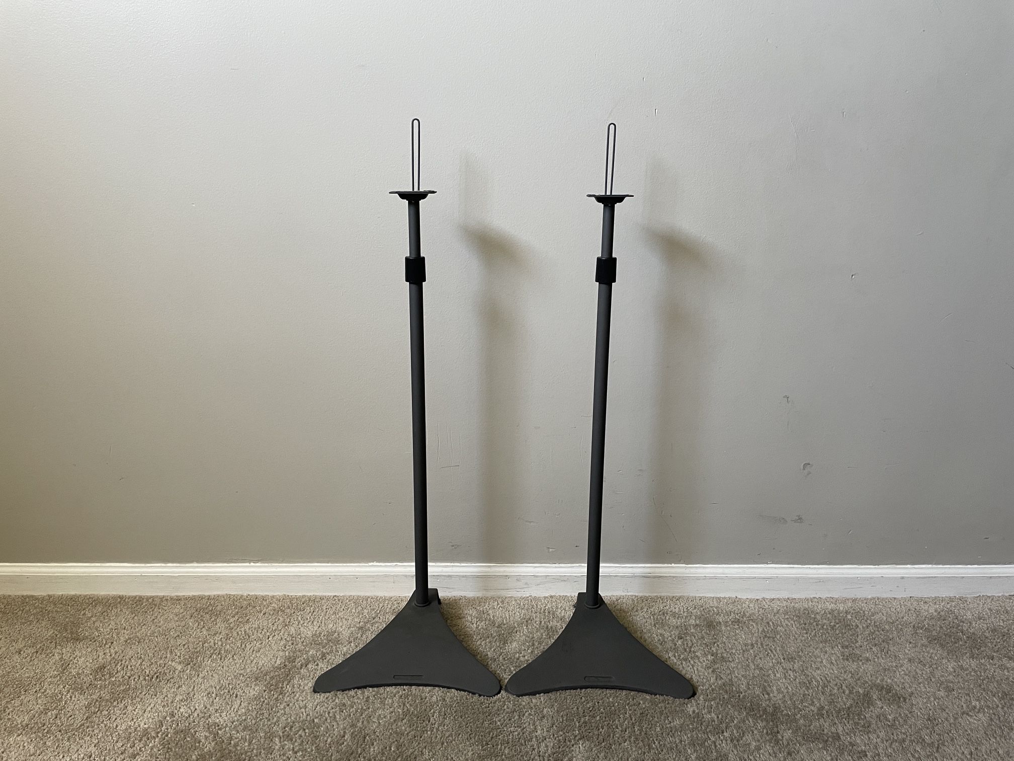 2 Adjustable Metal Speaker Stands