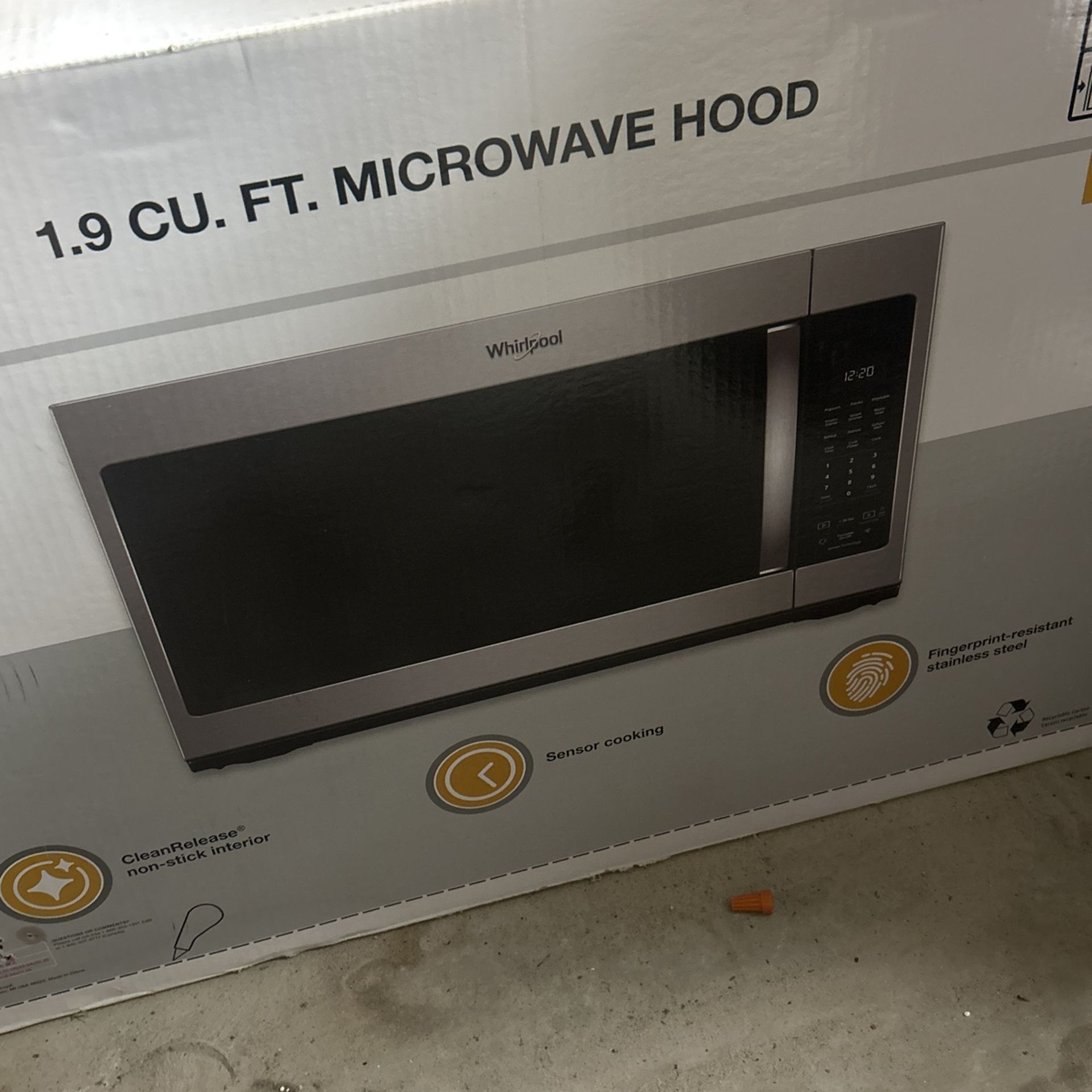 Whirlpool Hood Microwave 1.9 CU.FT