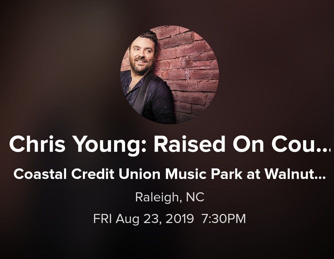 Chris Young, Jimmie Allen, Chris Jansen concert