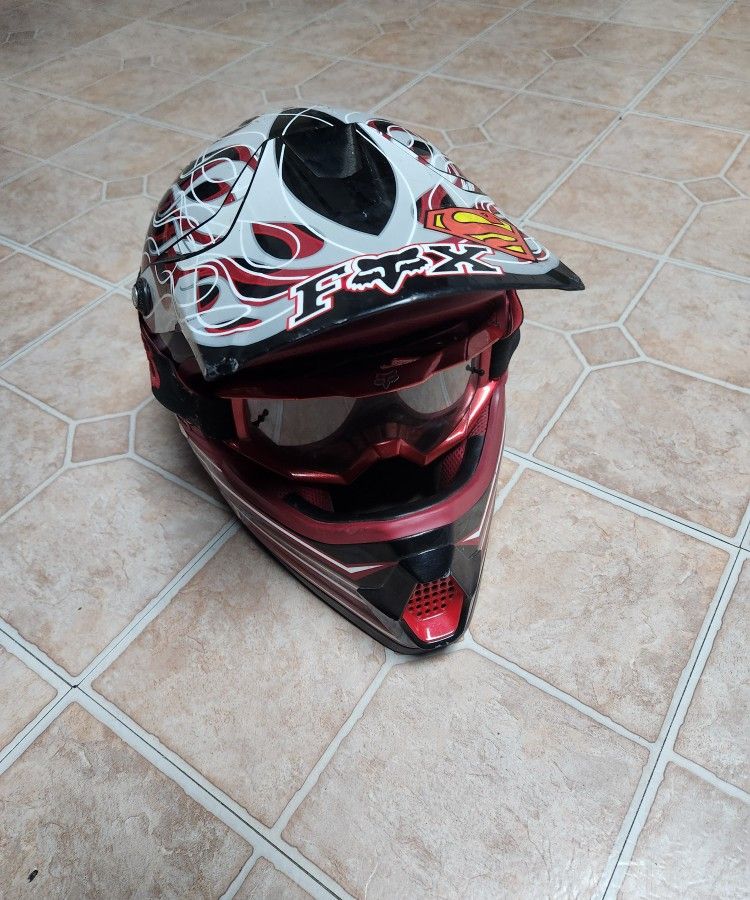 Fox Racing Helmet and Goggles Size KL 52cm