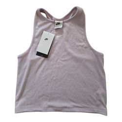 Nike Girl Sportswear Ribbed Tank Top SZ XL Lilac Purple Racerback
