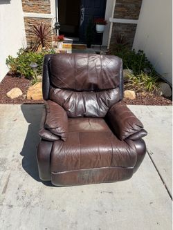 Brown leather La-Z-Boy recliner, free