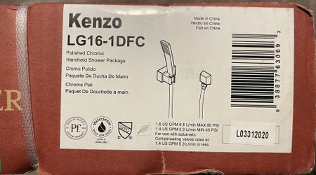 Pfister Polished Chrome Handheld Shower Package Kenzie LG16-1DFC NIB