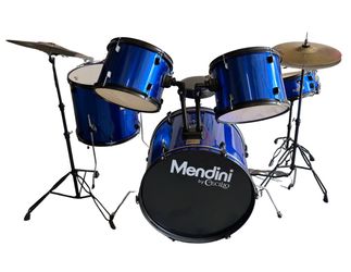 Mendini by Cecilio 16" 5-Piece Complete Junior Drum Set (Metallic Blue)