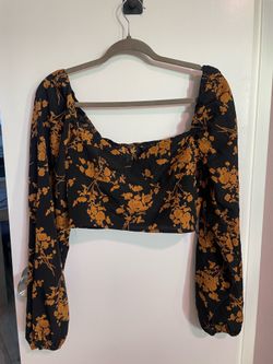 Woman flower long sleeve blouse