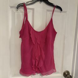 Pink Ruffled Women's Top size 8 